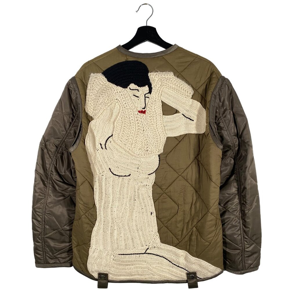 3.1 Phillip Lim FW16 Crochet Back Quilted Military Jacket mens size small